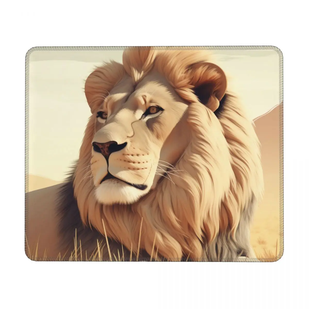 

Lion Horizontal Print Mouse Pad Natural Vector Flat Animals Rubber Table Mousepad Non Slip Rertro Quality Mouse Pads