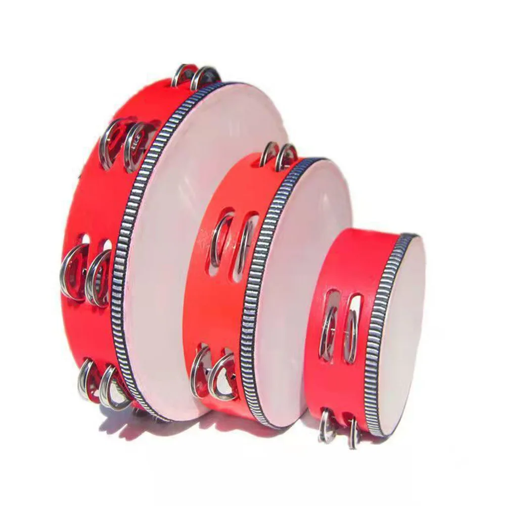 

1pc 4/6/8/10inch Tambourine Musical Instruments Tambourine Drum Percussion Hand Drums Toys Designed With Metal Jingles