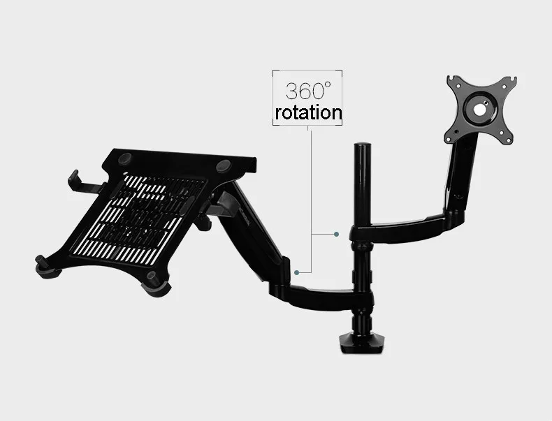 Loctek D5F2 кронштейн для ноутбука двойного использования + держатель монитора с