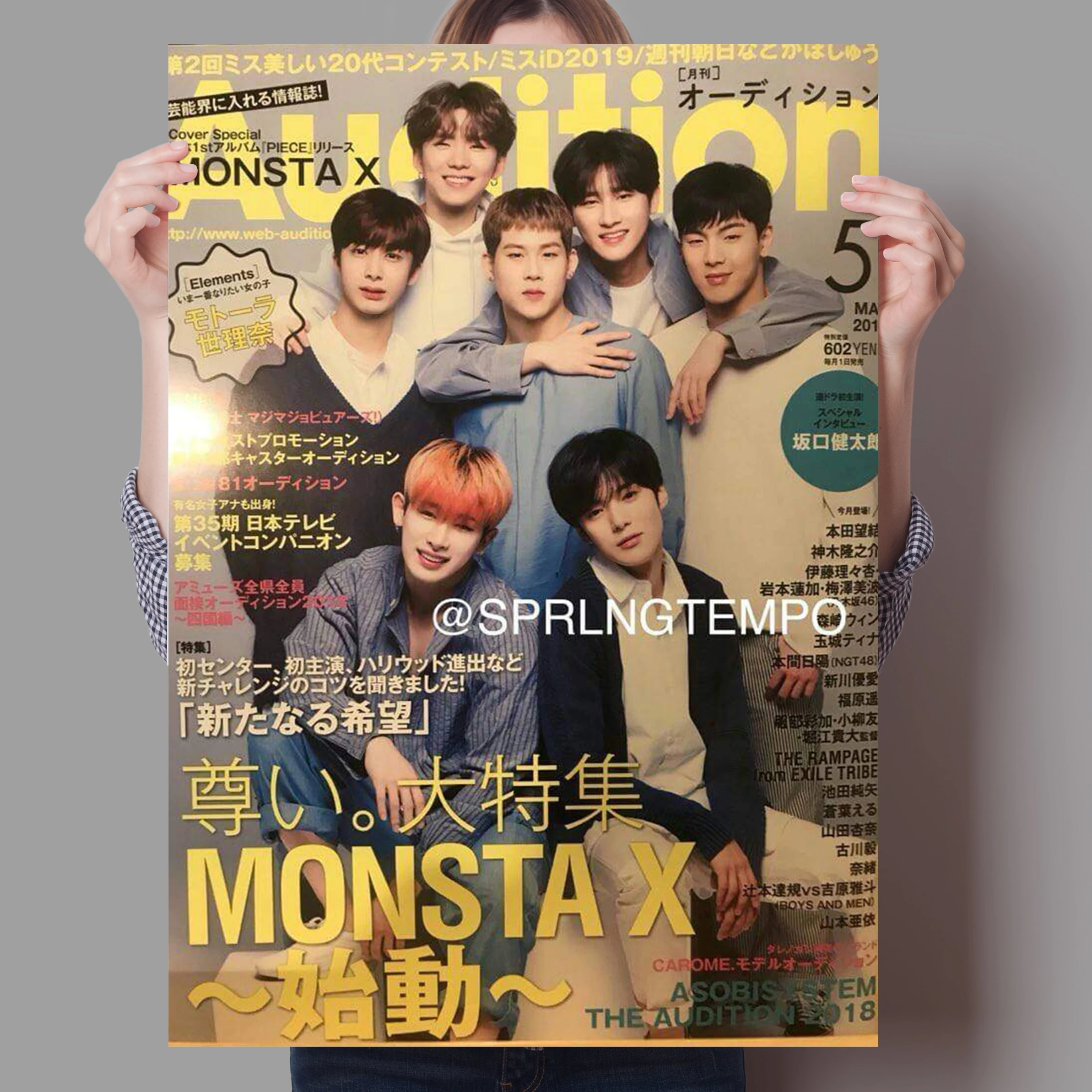 Новинка 2022 г. постеры Kpop Monsta X с музыкальными мотивами группы мальчиков