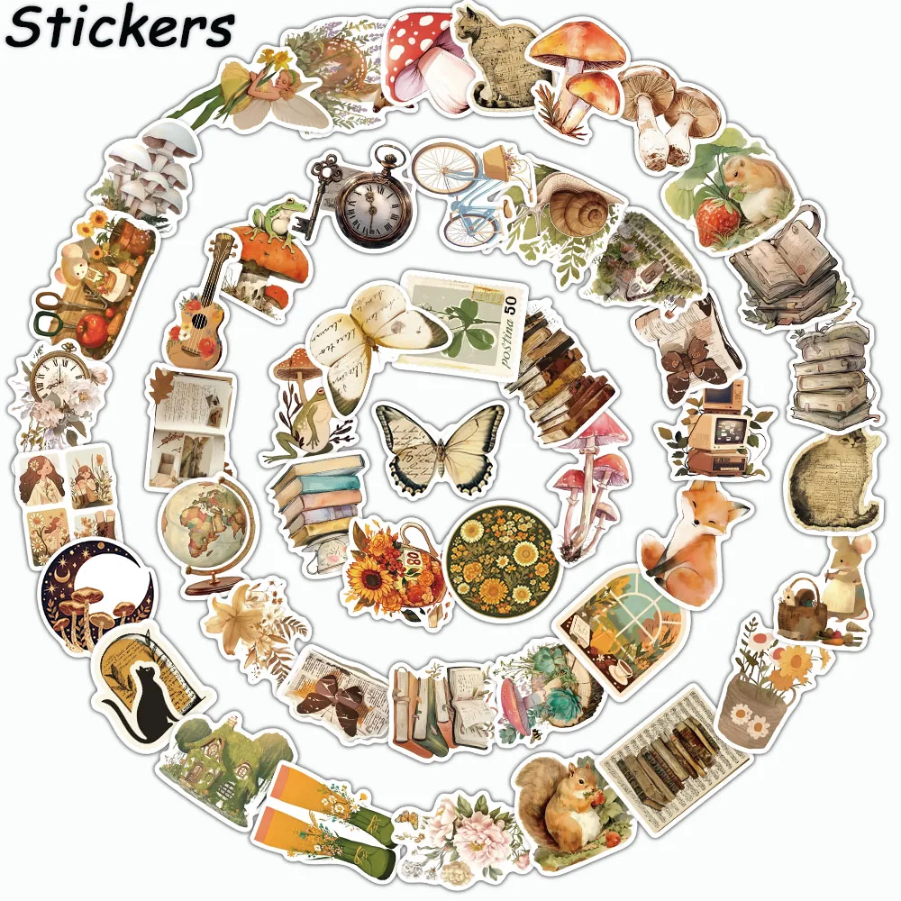 50 шт. классические наклейки в виде животных