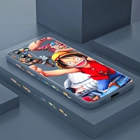 anime one piece monkey d luffy for samsung galaxy s21 s20 s10 note 20 ultra plus pro fe lite liquid left phone case coque capa