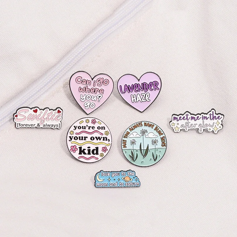 Эмалированные булавки с текстами поп-песен ты на свой собственный детская брошь