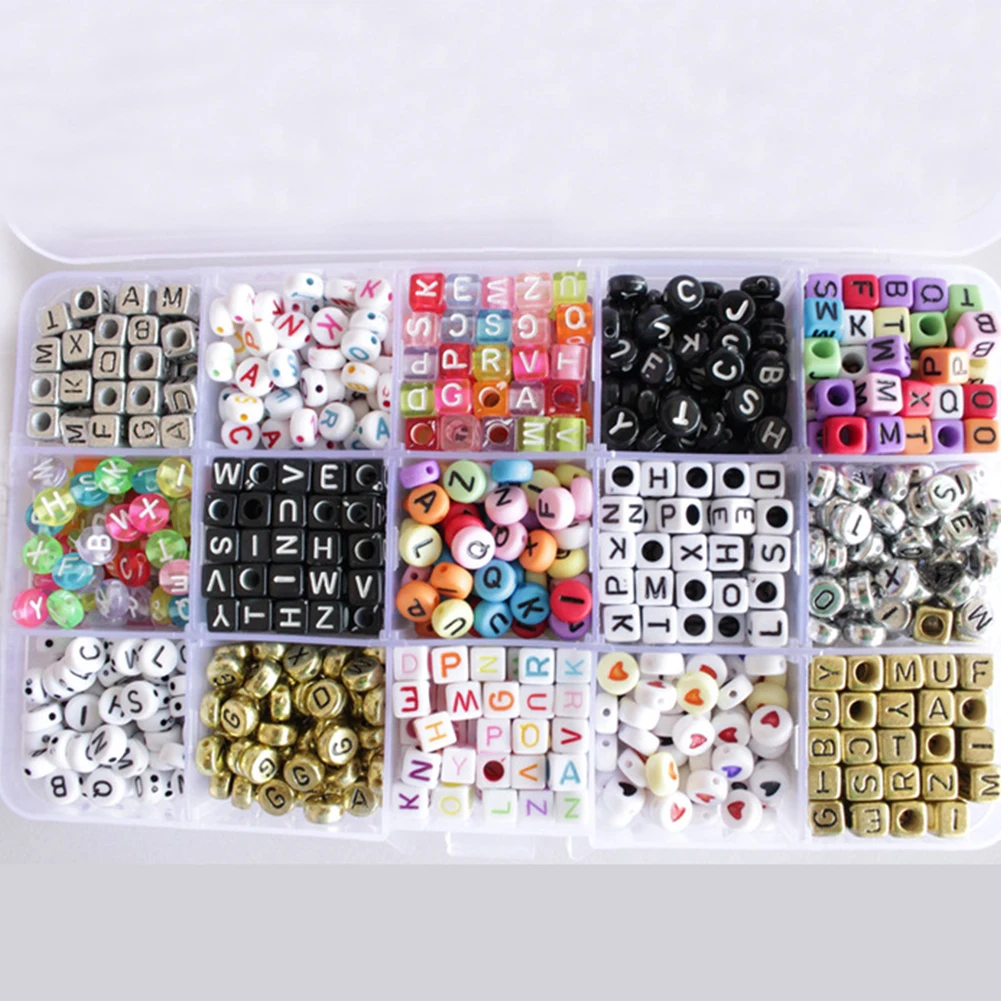 

Акриловые квадратные бриллианты, браслет «сделай сам», круглые ювелирные изделия, ожерелья, набор бусин, игрушка, рукоделие, цветные буквы, ...