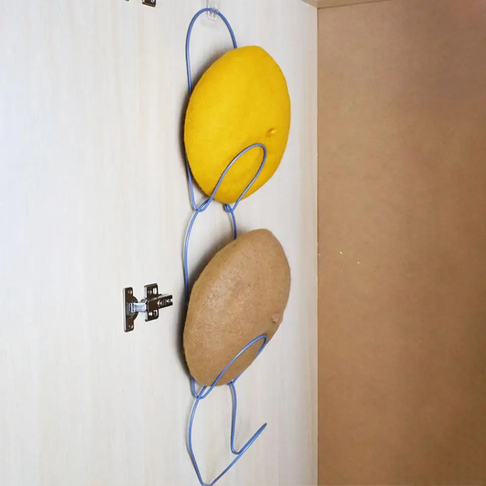 

Hat Storage Rack 1 Set Good Strong Load Bearing No Drilling Easy Installation Hat Sorting Holder Household Products