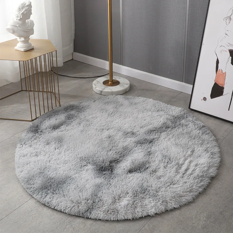 

Fluffy Round Rug Carpets for Living Room Decor Faux Fur Rugs Kids Room Long Plush Rugs for Bedroom Shaggy Area Rug Modern Mats