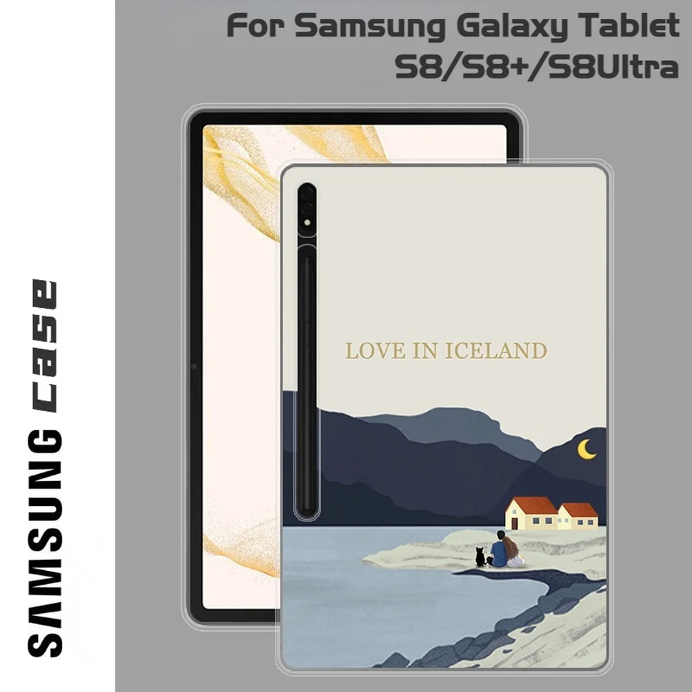 

Ультрапрозрачный матовый мягкий чехол из ТПУ для Samsung Galaxy Tablet S8 S8Plus S8Plus, индивидуальный креативный защитный чехол