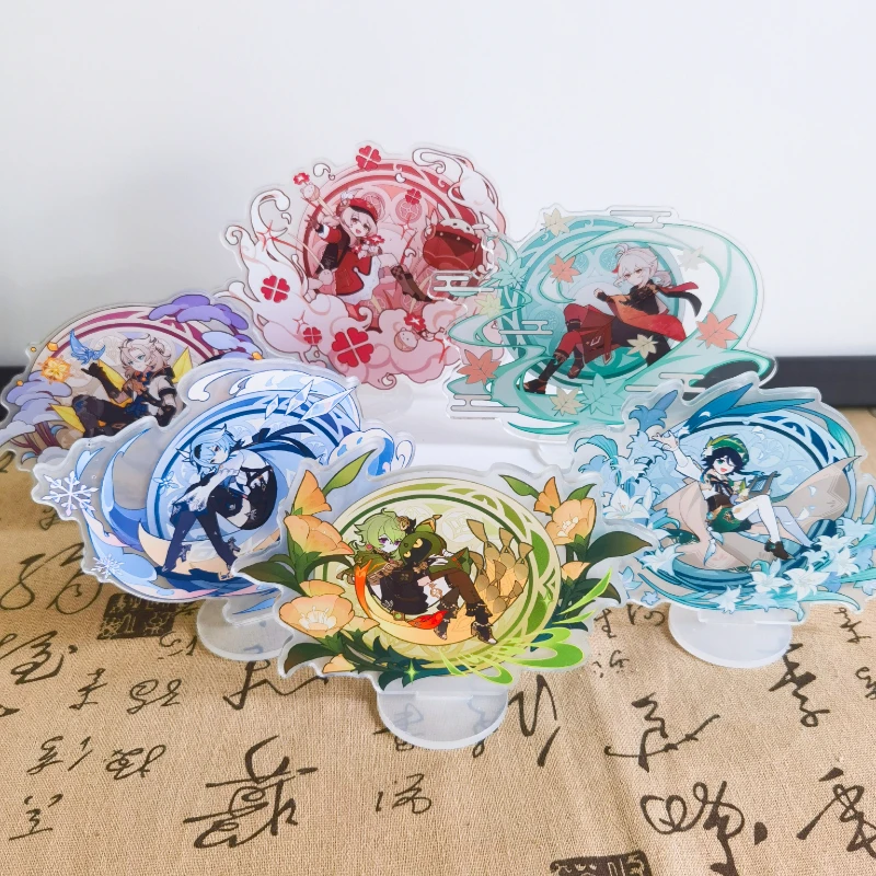 

Hot Game Anime Genshin Impact Scaramouche Cosplay Acrylic Action Figure Venti Albedo Stand Model Toy Desk Decor Prop Fans Gift