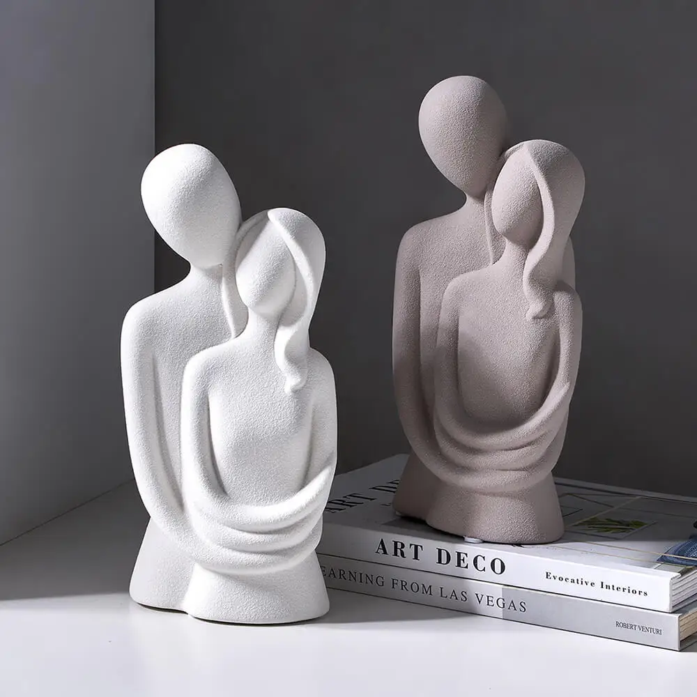 

Nordic Abstract Sculpture Character Figurines Resin Love Statues Modern Home Decoration Living Room Office Desk Decoration Gift