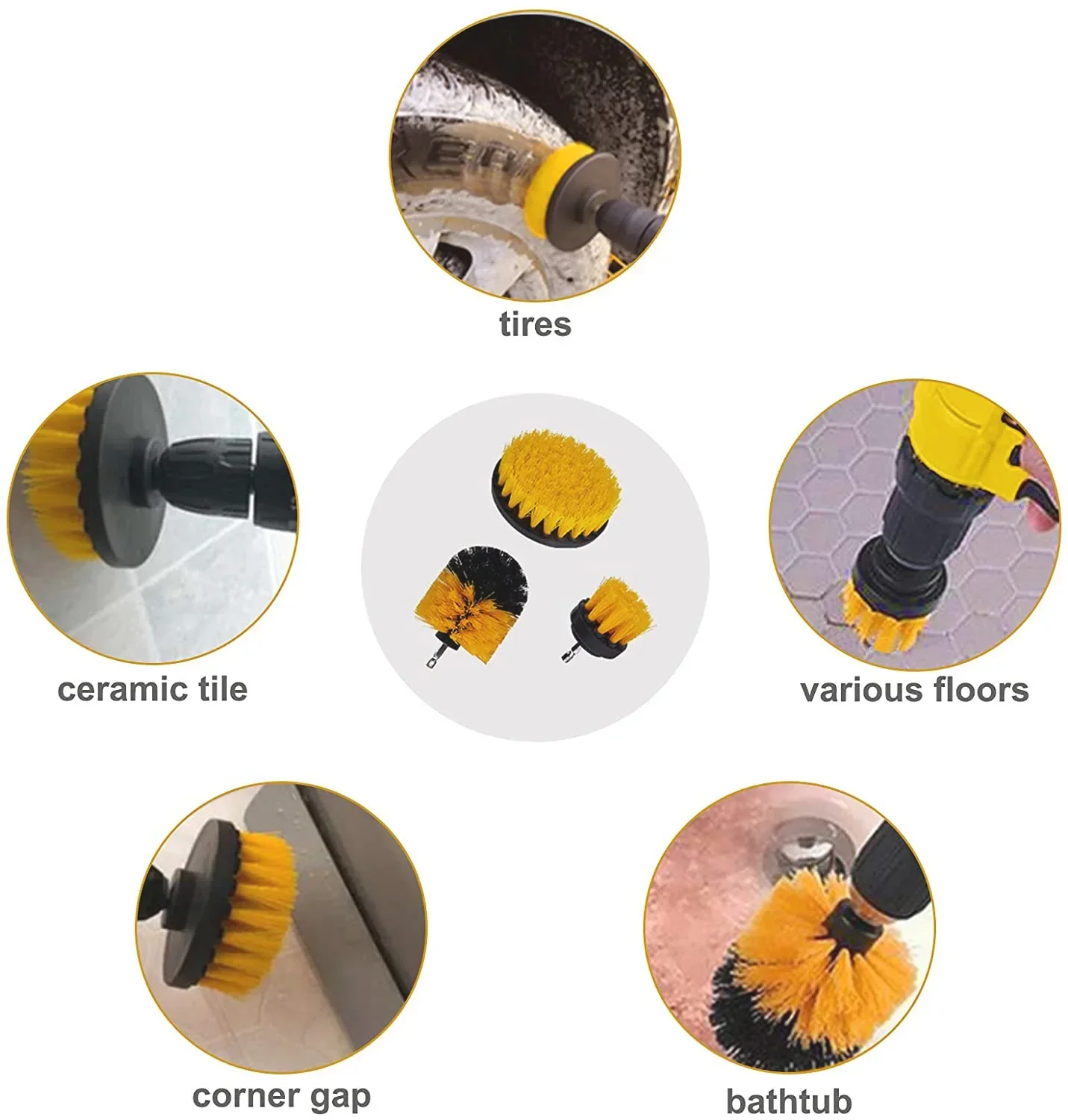 Автоматическая дрель для детализации автомобиля набор щеток чистки обода кистей
