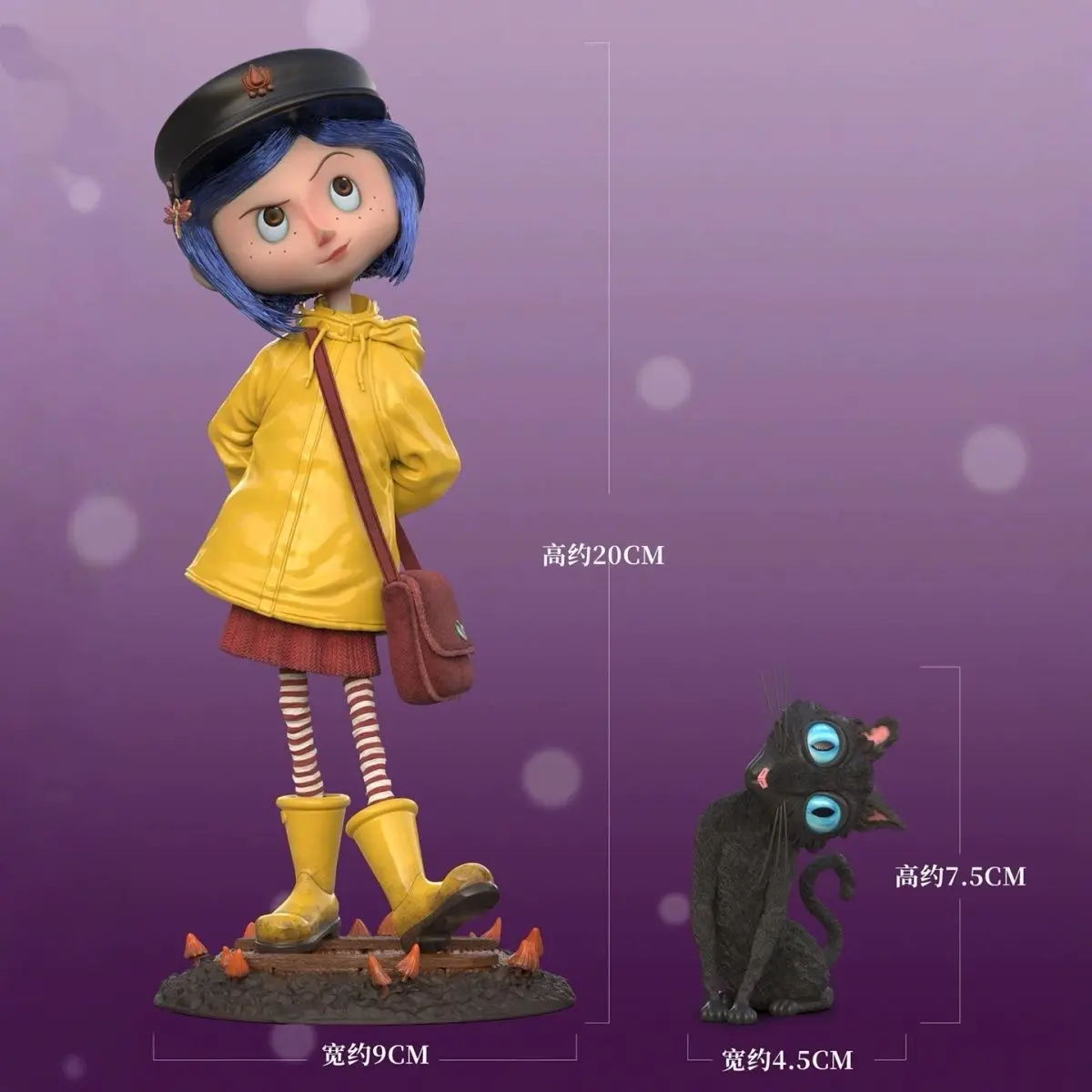 Фото Новая фигурка Коралайн, фигурки из мультфильма «Коралайн и Тайные двери», коллекционная фигурка, статуэтка из ПВХ, модель куклы, украшение для комнаты, игрушка, подарок на день рождения