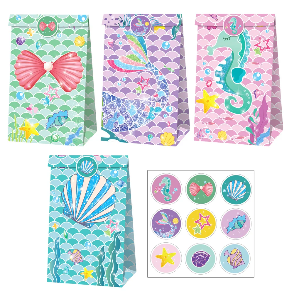 

Box Gift Wedding Bags Bag Paper Party Birthday Candy Baby Mermaid Favor Shower Return Valentine Day Treat Kraft Shopping