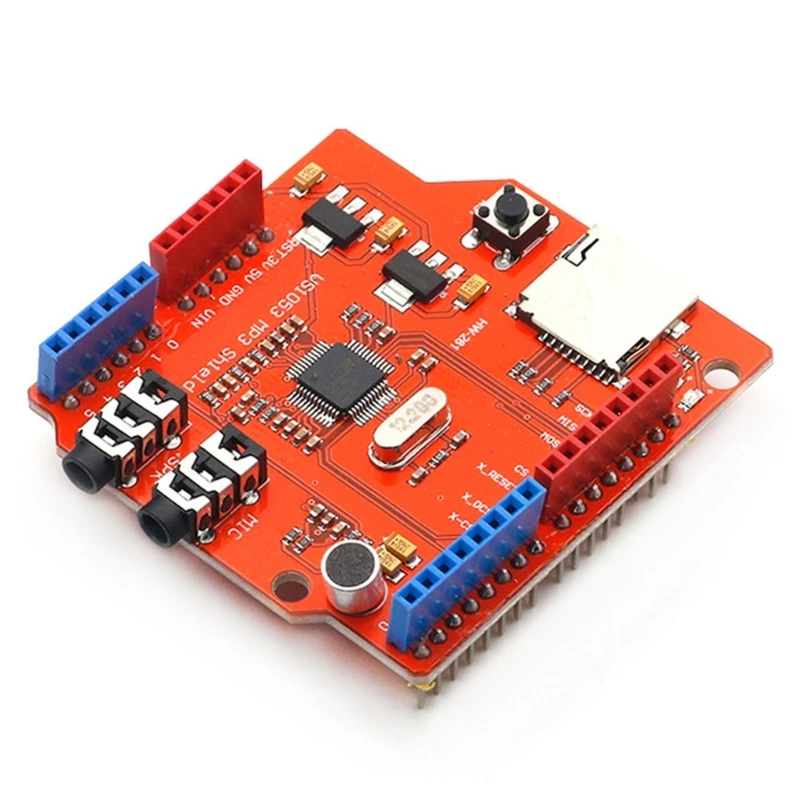 

MP3 Player Module Onboard-Recording Microphone VS1053 Stereo-Audio Decoder-Board Module for-Arduino SPI- Interface