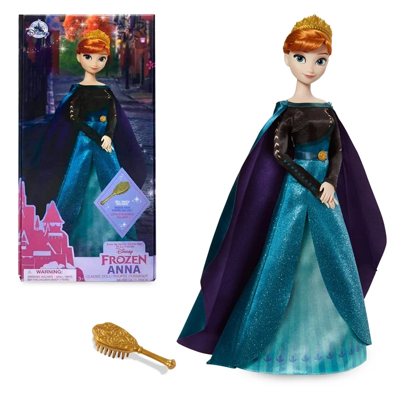 

Original Disney Store Frozen2 Anna Princess Joint Vinyl Doll Figure Play House toys For children Xmas girl gift