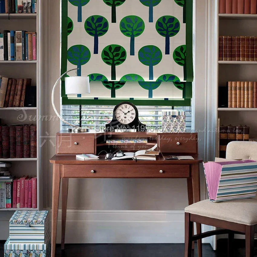 В комплект входят шторы Новое поступление утолщенные яркие деревянные римские