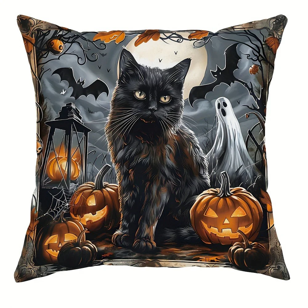 

Декоративные наволочки Halloween, полиэстер велюр