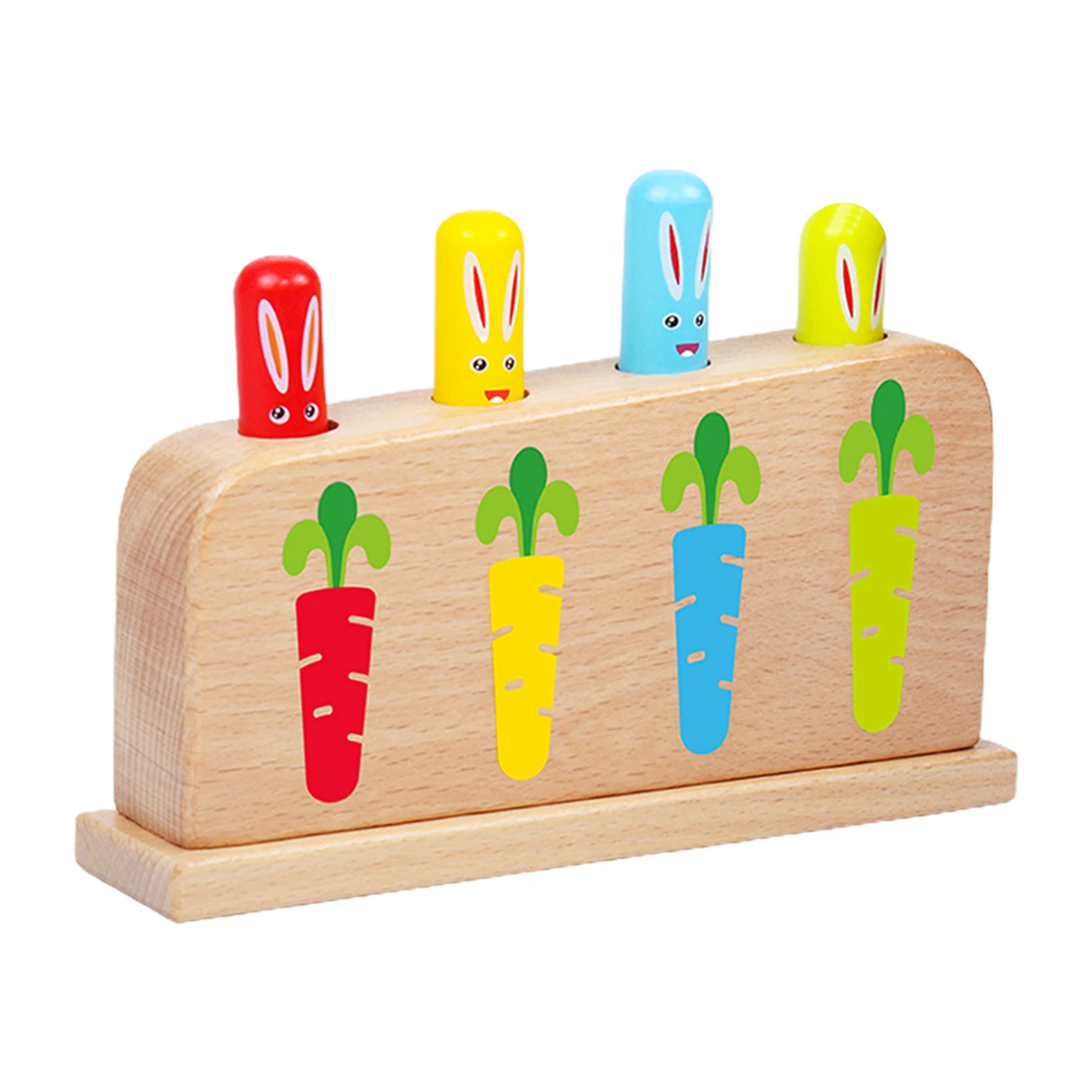 

Wood Rabbit PopUp Toy Rabbit Pop-Up Toys Tap Bouncing Stick Baby Kids Education Toy Great Baby Birthday Gifts For Boys Girls