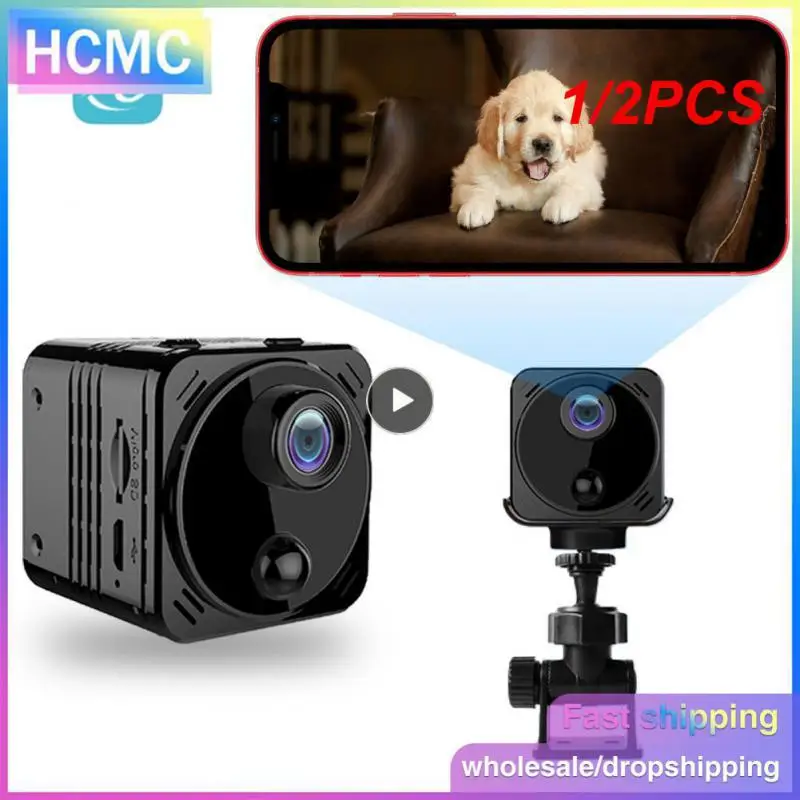 

1/2PCS 4K Mini WiFi Nanny Camera 30 Long Standby Built-in 3500mAh Battery Motion Detection Alarm Remote Surveillance Camera