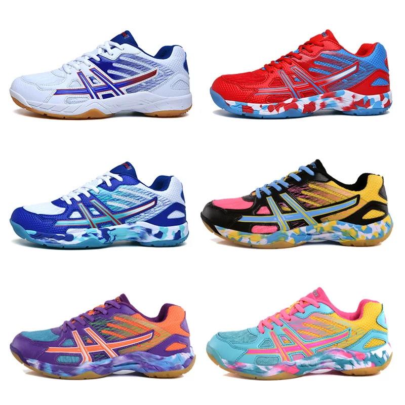 Unisex Badminton Shoes for Men and Women Light Weight Breathable Anti-skid Wear-resistant Table Tennis Shoes Indoor Tennis Shoes