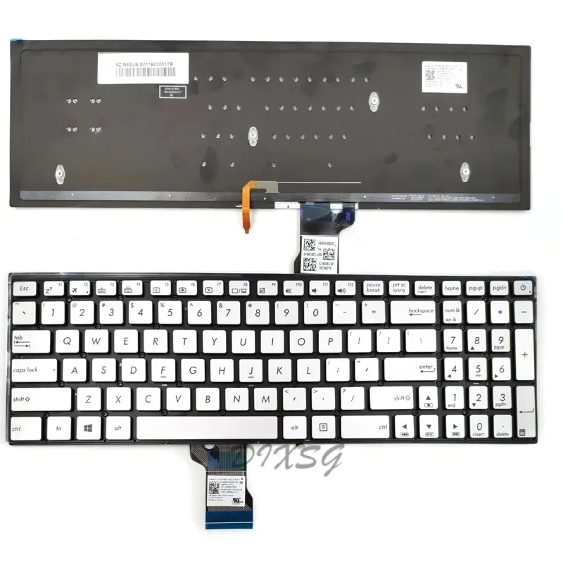 Новая клавиатура для ноутбука Asus ZenBook Pro UX501 UX501J UX501JW UX501V UX501VW серебристая США с