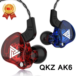 original qkz ak6 copper driver hifi wired earphone sport running headphones bass stereo headset music earbuds fone de ouvido free global shipping
