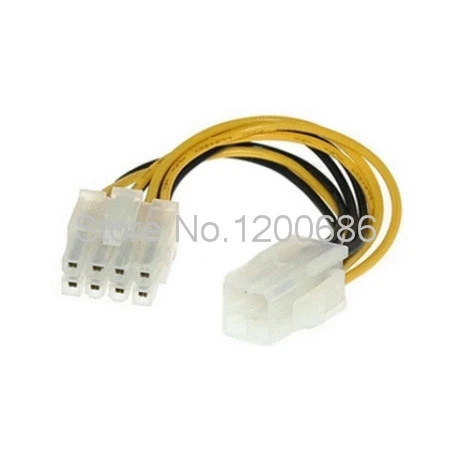 Купи CPU power transfer cable 4P pin to 8P hole 4Pin turn 8Pin power cable P4 to P8 power adapter cable за 186 рублей в магазине AliExpress