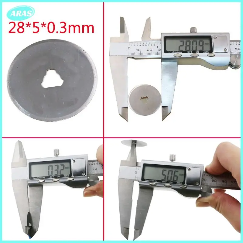 

5pcs 28/45mm Silver Rotary Cutter Refill Blades Quilter Sewing Fabric Cutting Tool Sewing Tool Household Leather Cutter Blade