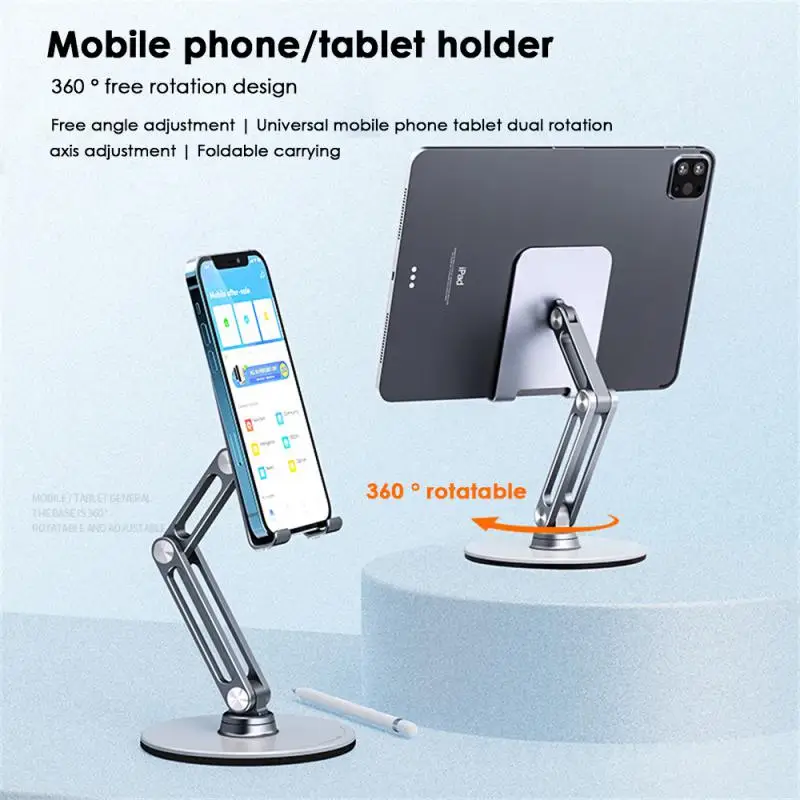 

Boneruy Folding Aluminum Alloy Rotating Bracket Anti-slip Mobile Phone Tablet Desktop Bracket Mobile Phone Stand For IPhone IPad