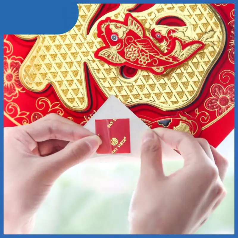 

Removable Cut Square Sticker Wedding Car Decoration Universal Door Couplets Household Traceless Acrylic Film Tools And Gadgets