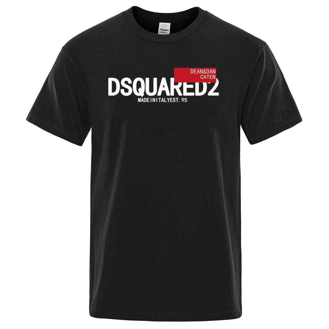 

Men's Dsq2 Summer T-shirt Print T-shirt High Quality 100% Cotton Casual T-shirt Streetwear Men's Crew Neck T-shirt