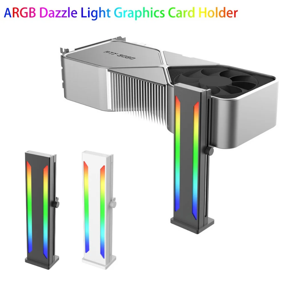 

Магнитный графический процессор, поддержка видеокарты 5 в 3PIN RGB, регулируемый фиксатор видеокарты, поддержка AURA SYNC, компьютерные аксессуары из алюминиевого сплава