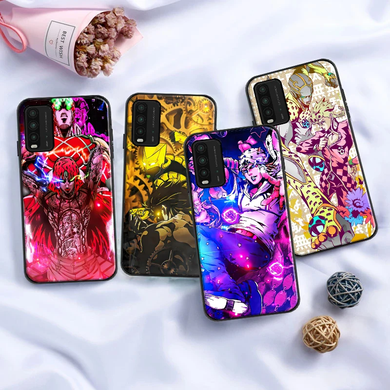 

JOJOS BIZARRE ADVENTURE OVER HEAVEN Phone Case For Xiaomi Redmi 9 9i 9AT 9T 9A 9C Note 9 9T 9S 9 Pro Max Silcone Black Cover