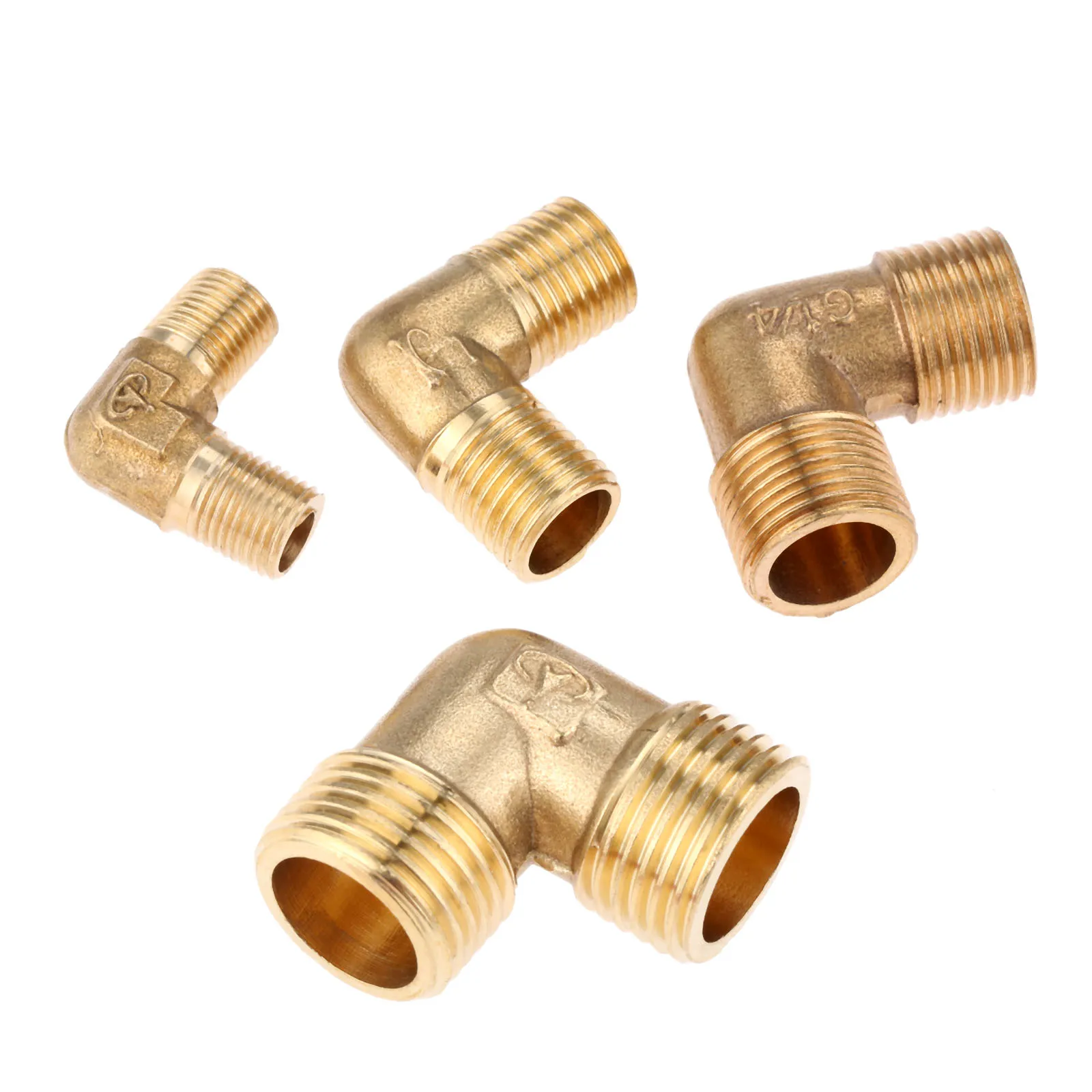 

DRELD 1/8" 1/4" 3/8" 1/2" BSP Male Thread 90 Deg Brass Elbow Pipe Fitting Connector Coupler For Air Water Fuel Pneumatic Tools