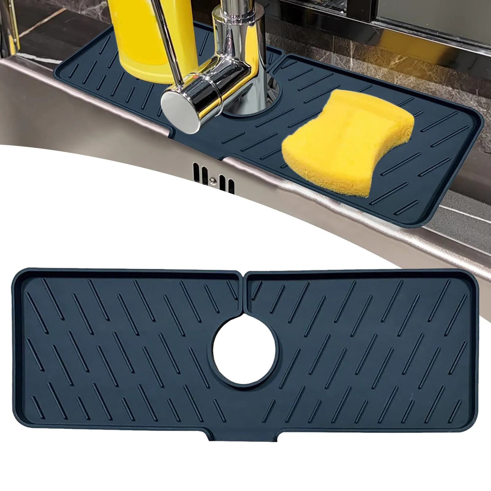 

Faucet Splash Catcher Splash Filter Faucet Drying Mat for Kitchen Counter , Sink Splash Guard , Sink mat , Dish Drying Mat