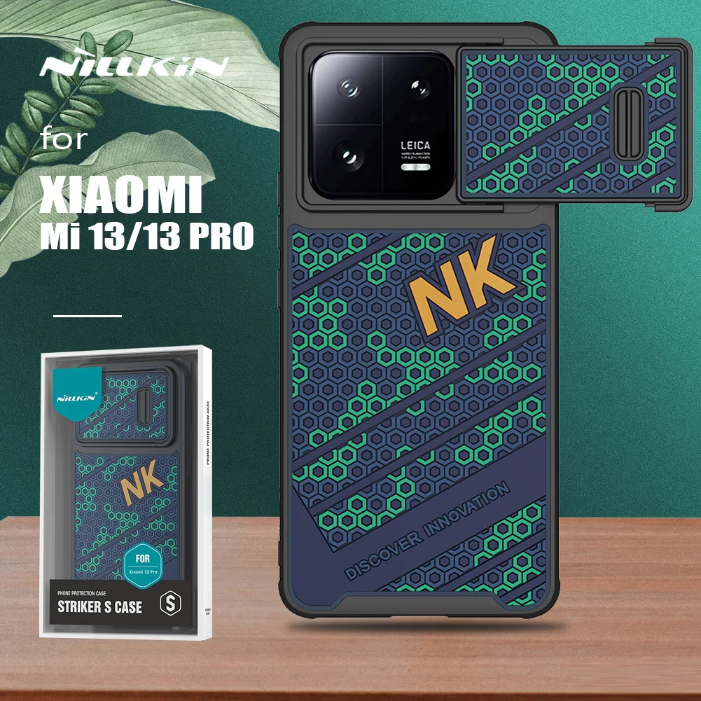 

Чехол Nillkin для Xiaomi Mi 13 Pro, текстурированная задняя крышка для Страйкера, тонкий чехол для скользящей камеры для Xiaomi Mi13 Mi 13 Pro, зеркальный чехол для объектива