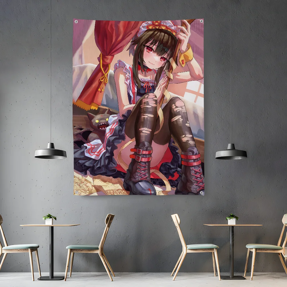 M-Megumin K-KonoSuba аниме флаг для дома и сада уличный фон с принтом из микрофибры