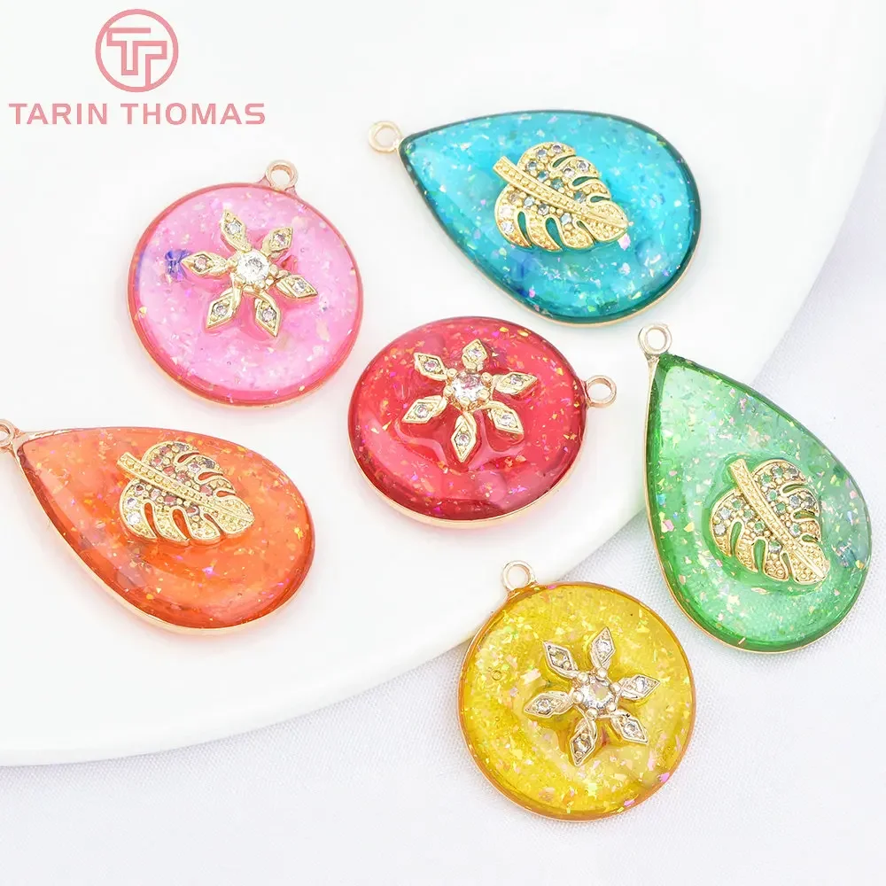 Латунная фурнитура для изготовления ювелирных изделий сделай сам 6 шт. 24 к