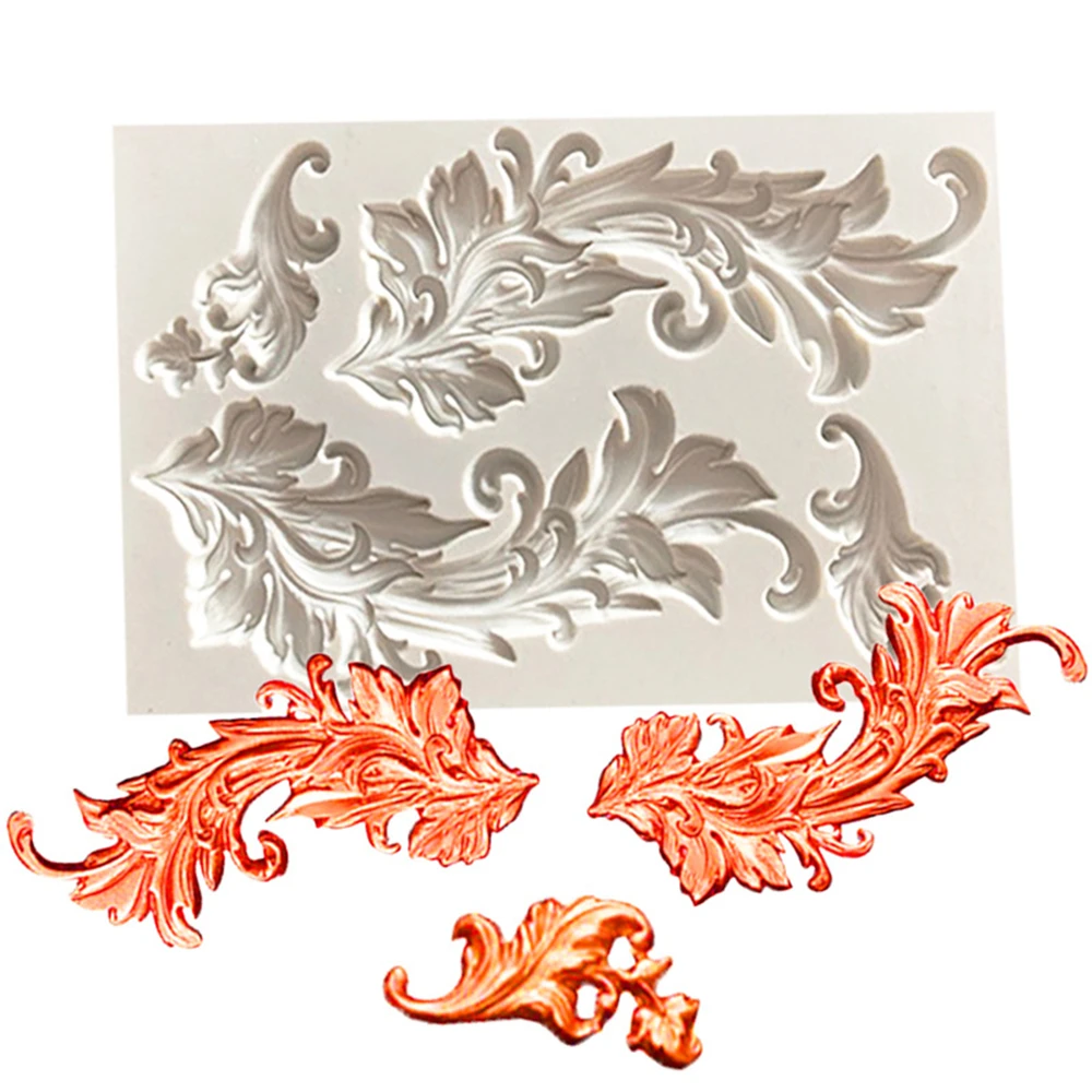 

European Retro Embossed Flower Shaped Silicone Fondant Cake Decorating Mold Chocolate Molds Baking Tools Kitchen Accessories