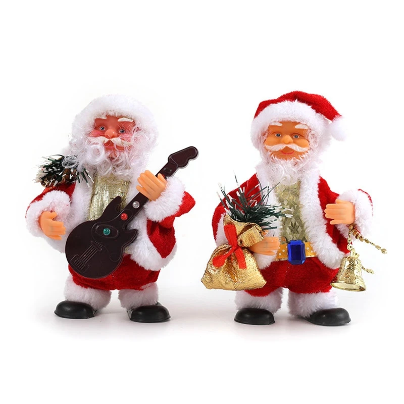 Dancing Singing Santa Claus Christmas Toy Doll Battery Operated Musical Moving Figure Holiday Decoration Party Decor Xmas Gift
