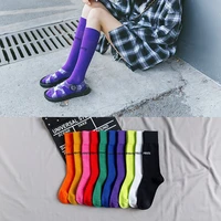 fluorescent color pile socks in the tube socks ins tide street thin candy color