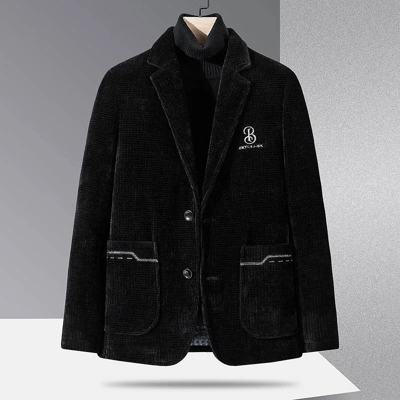 2023 брендовая осенне-зимняя шерстяная куртка мужской модный Повседневный блейзер