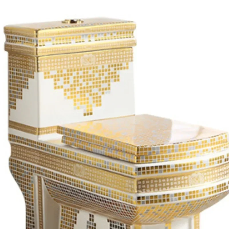 Современный золотой туалет с мягким закрыванием роскошная мода для ванной