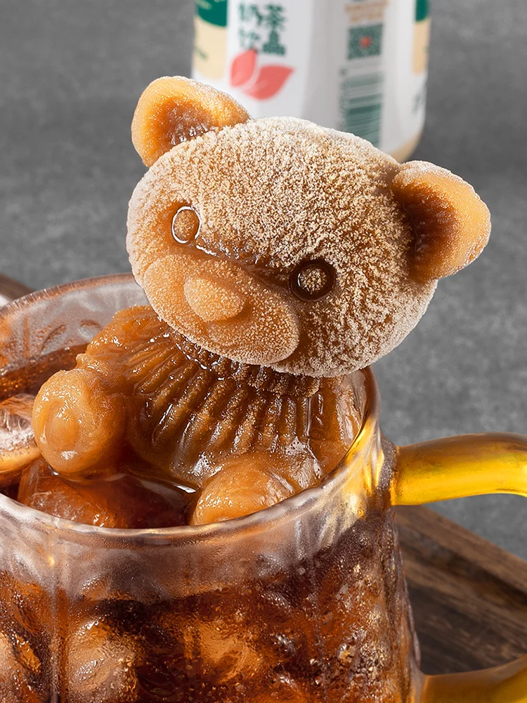 

High-value Bear Ice Cube Mold Household Ice-making Silicone Ice Box Ice Box Coffee Ice Mold Net Red Ice Mold
