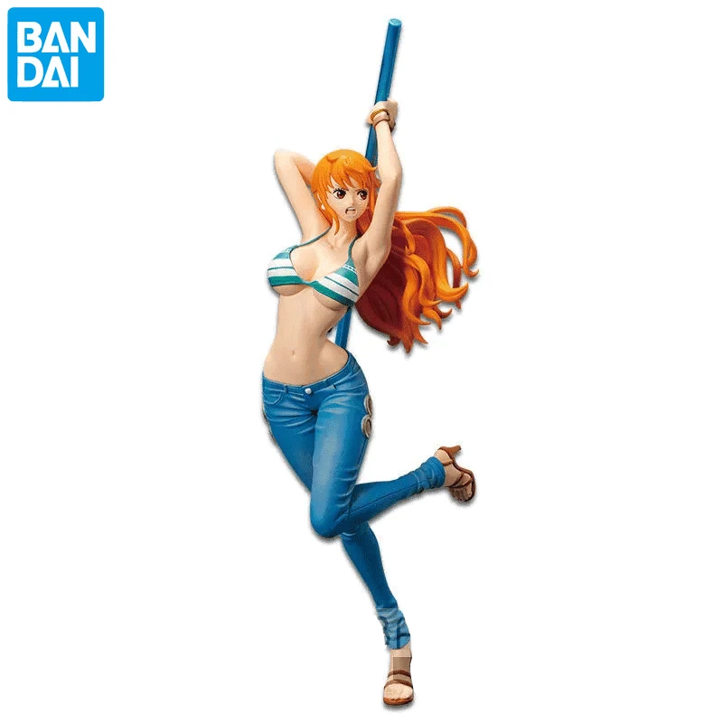 

In Stock BANDAI ONE PIECE LADY FIGHT Nami Genuine Kawaii Doll Action Figures Anime Model Children Collection Toys Gift