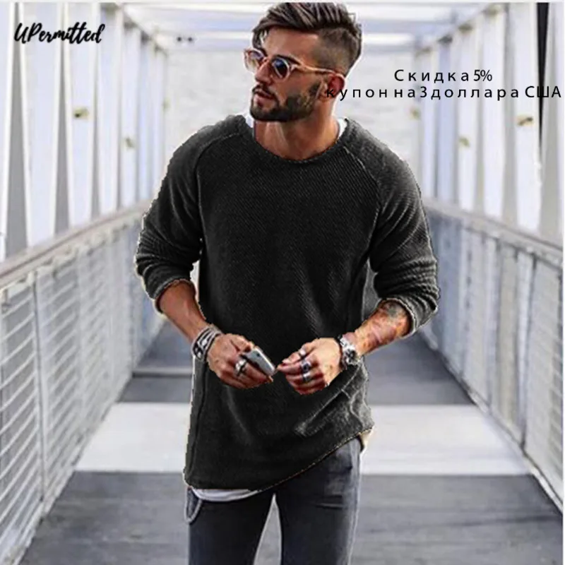 

2022 Spring Autumn Men Sweaters Casual Loose England Style Fashion Man Knitted Pullovers Round Neck Bottomed Streetwear Tops