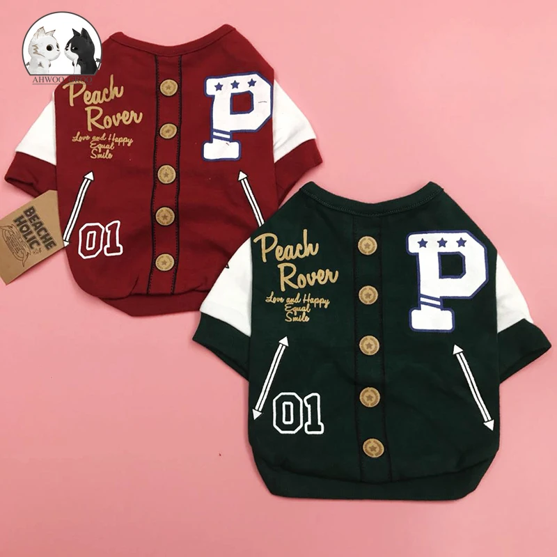 

Baseball Uniform Cat Dog Clothes for Small Dogs Puppy Clothing French Bulldog Thin Coat Jacket Summer Baseball Jersey Supplies