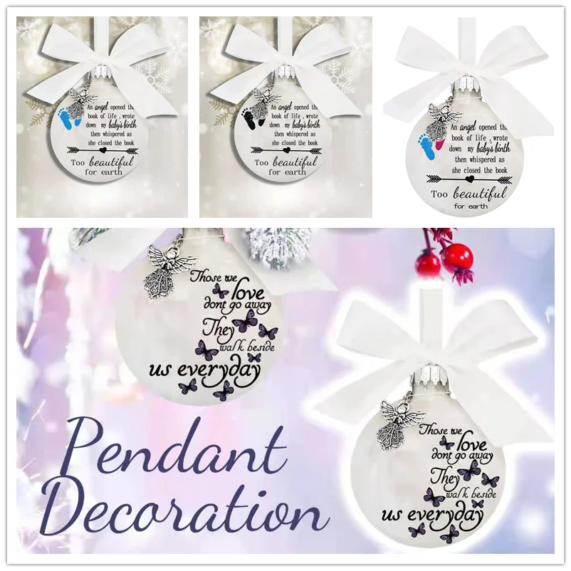 

1 шт. Рождественский шар, украшение в виде ангела, подвеска для украшений, у меня есть ангел на небесах, памятный домашний декор, Рождество