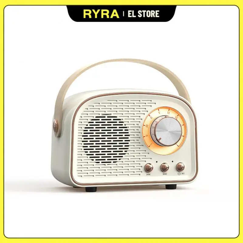 

RYRA Vintage Bluetooth Subwoofer Stereo Portable Wireless Speaker Home Outdoor TWS HiFi Bluetooth Speaker TF Card U Disk Play