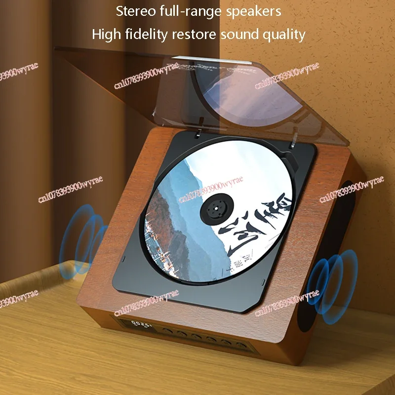 Деревянный CD-плеер двухсторонний Bluetooth-динамик многофункциональный
