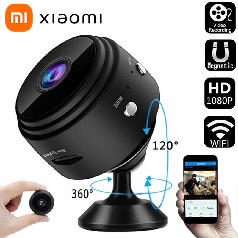 

Xiaomi New Mini Wireless Security Camera WiFi 108P HD Mini Voice Cameras for Home Security Battery Operated Surveillance Camera